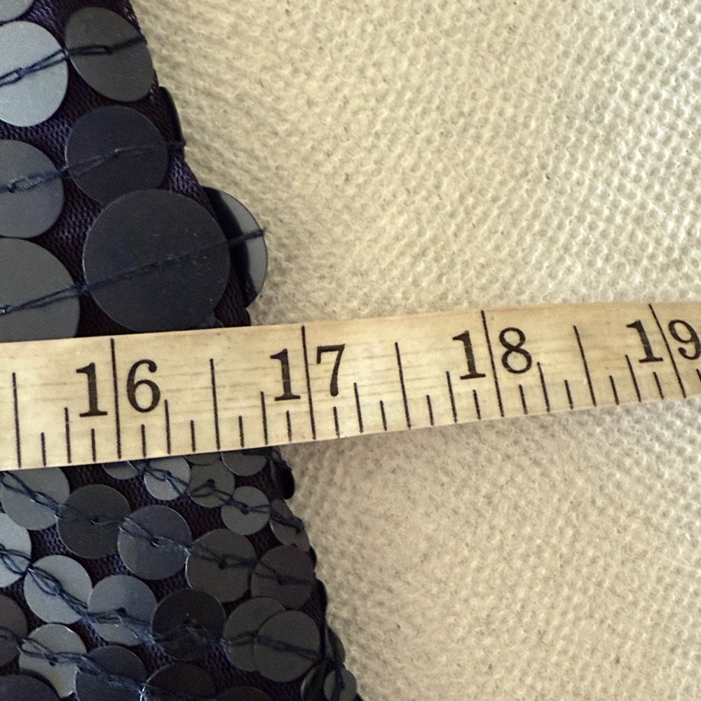 Alberto Malaki Blue Art Deco Pattern Palette Sequined Sheath Dress Size 8 - Picture 10 of 13